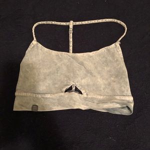Errant silver crop top